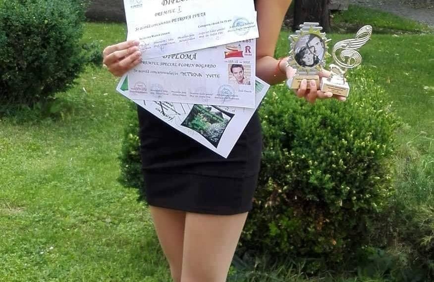 Ивета Петрова с първа награда от конкурс за популярна песен  в Сибиу