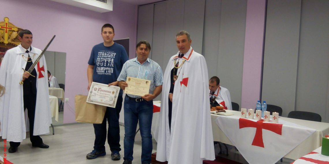 Васко Василев получи диплом за отдаденост на рицарските идеали от тамплиерите