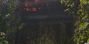 Пожар унищожи над 100 кв. м стопански постройки