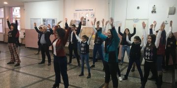 Утринна гимнастика в училище