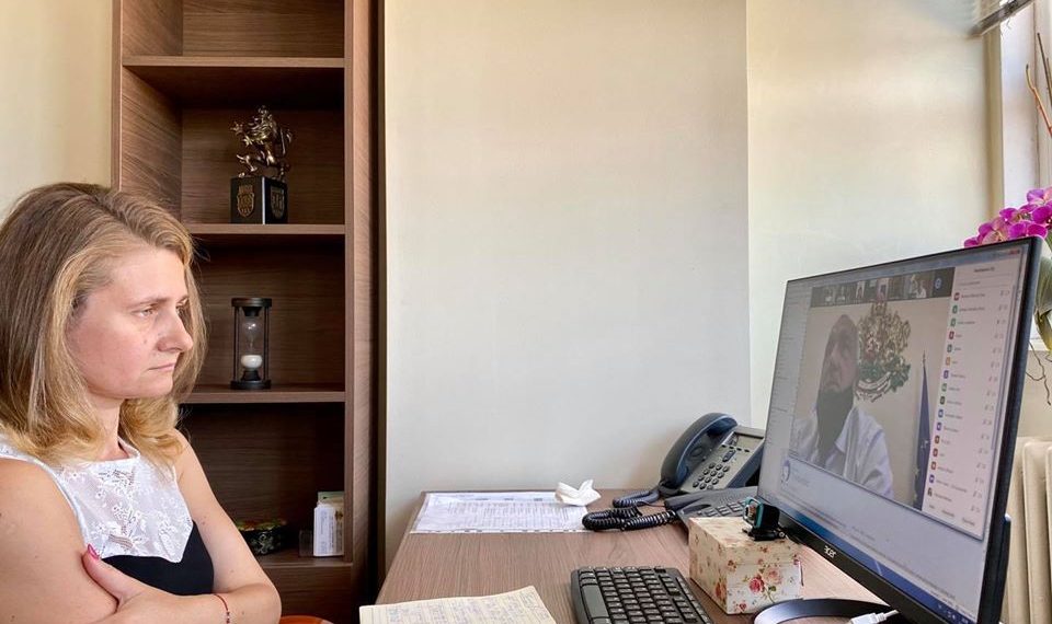 Невена Минева  участва във видеоконферентна среща между министър-председателя Бойко Борисов, Националния оперативен щаб и областните управители