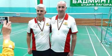 Веселин Десев и Николай Заръбов – шампиони по бадминтон при ветераните