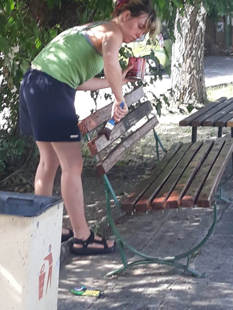 Нова атракция – уголемен макет на еленчето от Агатово краси центъра на селото, британци освежиха пейките в центъра на Крамолин