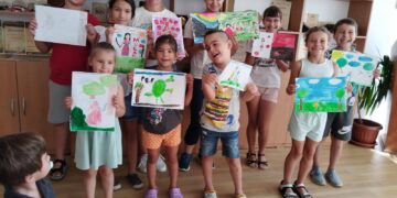 С вдъхновение от фолклора премина последната лятна работилница “Рисуване с бои” в Сенник