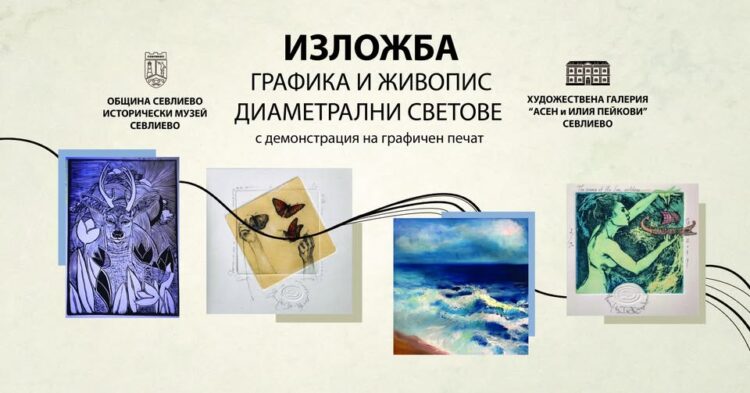 Изложба “Диаметрални светове” – Анелия Мартинчева и Деница Иванова Александрова ще бъде представена в ХГ ”Асен и Илия Пейкови”