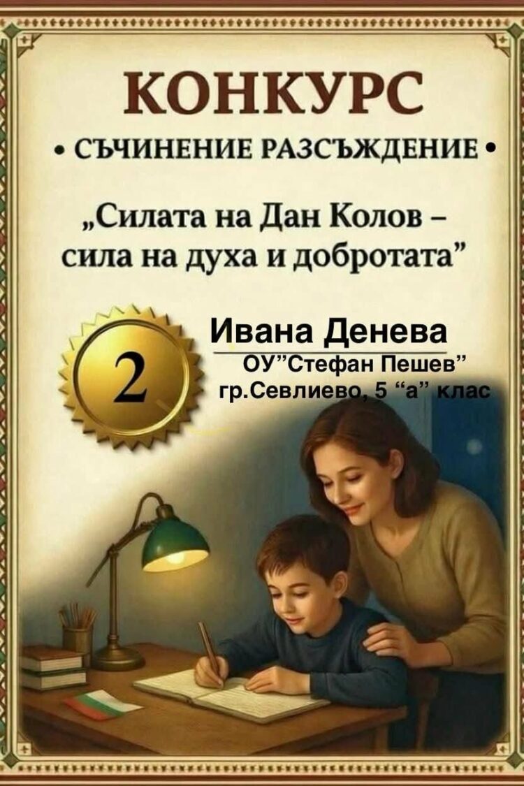 Ясни са победителите в конкурса “Силата на Дан Колов – сила на духа и добротата”