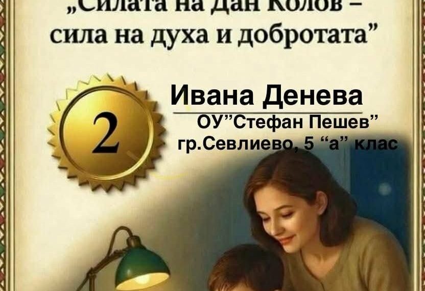 Ясни са победителите в конкурса “Силата на Дан Колов – сила на духа и добротата”